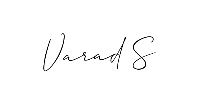 Also we have Varad S name is the best signature style. Create professional handwritten signature collection using Allison_Script autograph style. Varad S signature style 2 images and pictures png