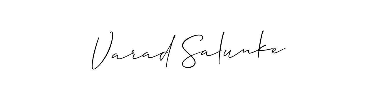 Similarly Allison_Script is the best handwritten signature design. Signature creator online .You can use it as an online autograph creator for name Varad Salunke. Varad Salunke signature style 2 images and pictures png