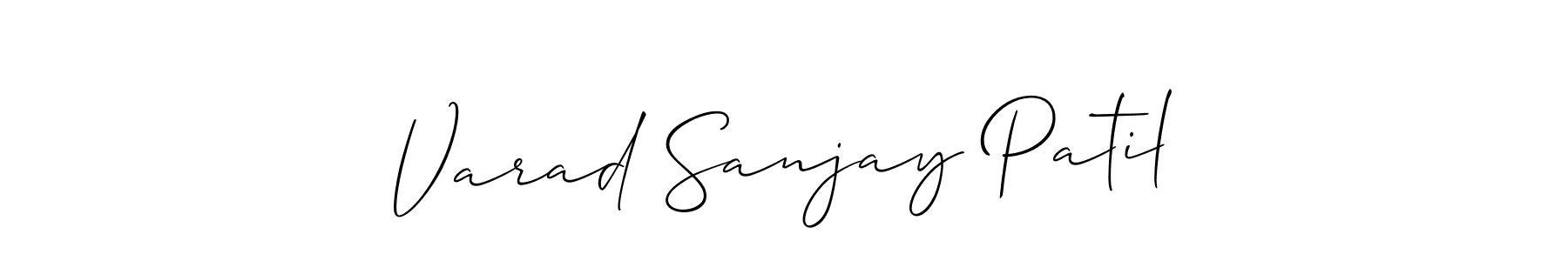 Create a beautiful signature design for name Varad Sanjay Patil. With this signature (Allison_Script) fonts, you can make a handwritten signature for free. Varad Sanjay Patil signature style 2 images and pictures png
