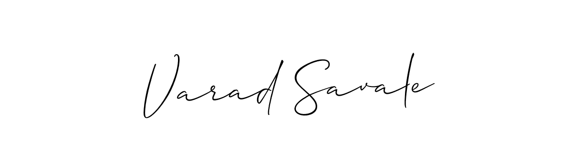 How to make Varad Savale name signature. Use Allison_Script style for creating short signs online. This is the latest handwritten sign. Varad Savale signature style 2 images and pictures png