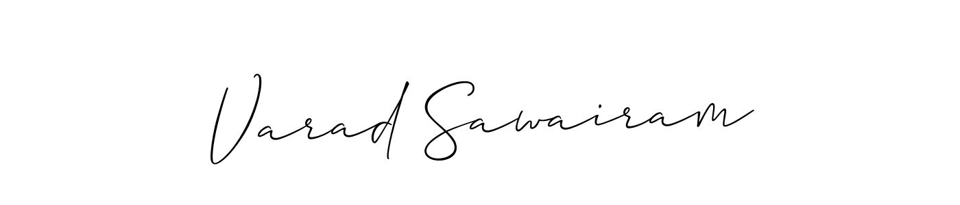 Varad Sawairam stylish signature style. Best Handwritten Sign (Allison_Script) for my name. Handwritten Signature Collection Ideas for my name Varad Sawairam. Varad Sawairam signature style 2 images and pictures png