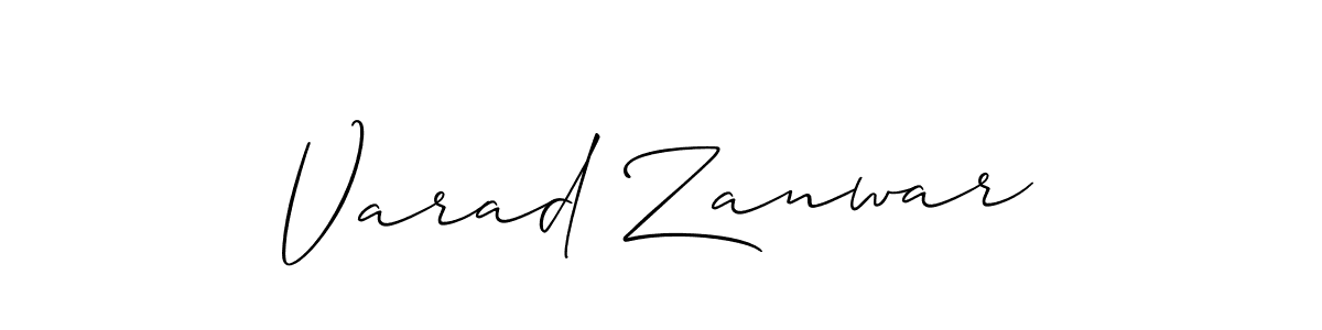 Allison_Script is a professional signature style that is perfect for those who want to add a touch of class to their signature. It is also a great choice for those who want to make their signature more unique. Get Varad Zanwar name to fancy signature for free. Varad Zanwar signature style 2 images and pictures png