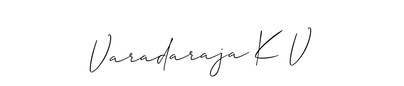 How to make Varadaraja K V signature? Allison_Script is a professional autograph style. Create handwritten signature for Varadaraja K V name. Varadaraja K V signature style 2 images and pictures png