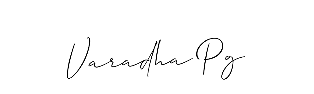 Also we have Varadha Pg name is the best signature style. Create professional handwritten signature collection using Allison_Script autograph style. Varadha Pg signature style 2 images and pictures png