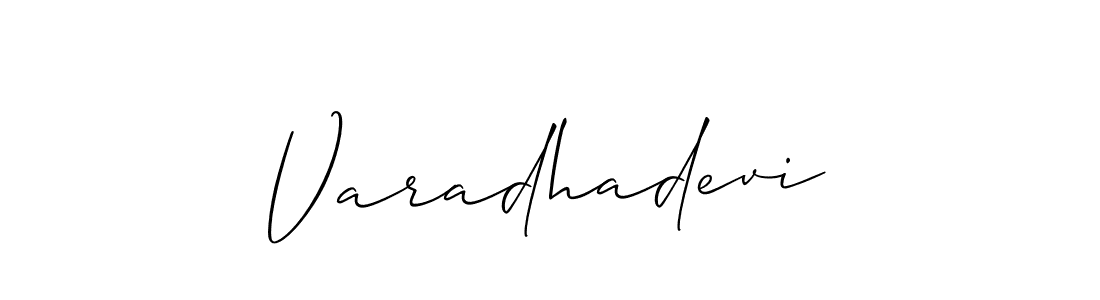 How to Draw Varadhadevi signature style? Allison_Script is a latest design signature styles for name Varadhadevi. Varadhadevi signature style 2 images and pictures png