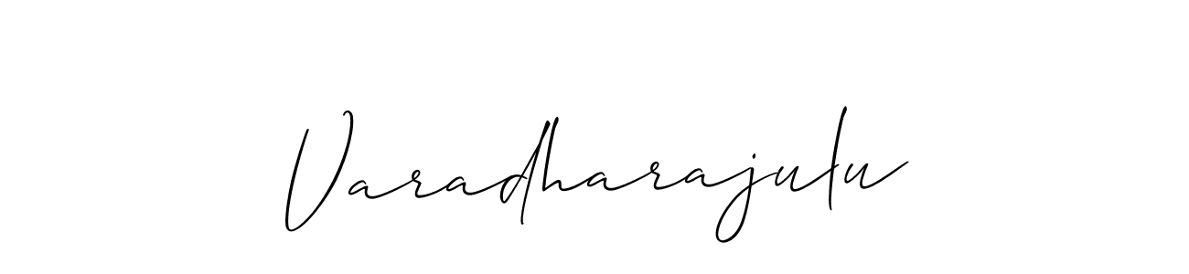 Use a signature maker to create a handwritten signature online. With this signature software, you can design (Allison_Script) your own signature for name Varadharajulu. Varadharajulu signature style 2 images and pictures png