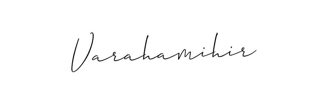 How to Draw Varahamihir signature style? Allison_Script is a latest design signature styles for name Varahamihir. Varahamihir signature style 2 images and pictures png