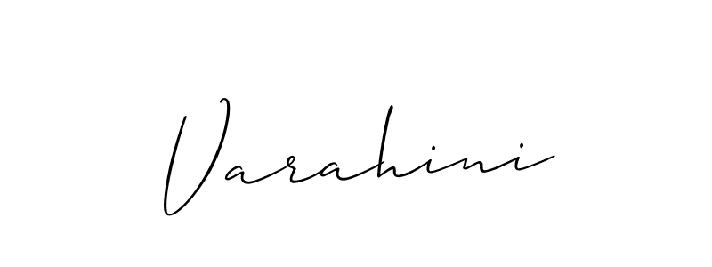 Allison_Script is a professional signature style that is perfect for those who want to add a touch of class to their signature. It is also a great choice for those who want to make their signature more unique. Get Varahini name to fancy signature for free. Varahini signature style 2 images and pictures png