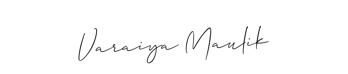 Make a short Varaiya Maulik signature style. Manage your documents anywhere anytime using Allison_Script. Create and add eSignatures, submit forms, share and send files easily. Varaiya Maulik signature style 2 images and pictures png