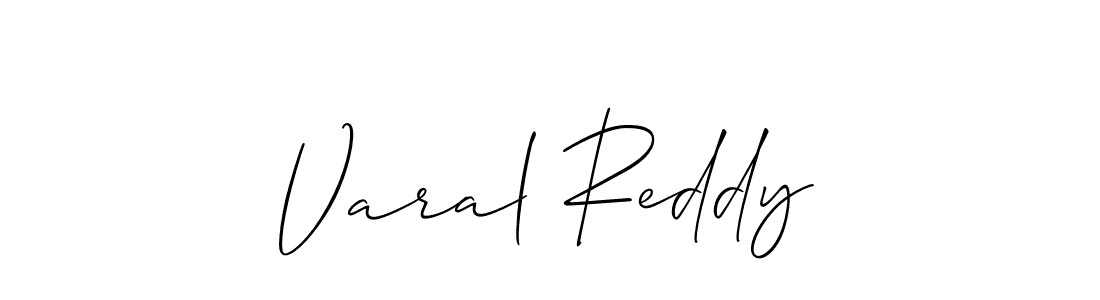 How to make Varal Reddy name signature. Use Allison_Script style for creating short signs online. This is the latest handwritten sign. Varal Reddy signature style 2 images and pictures png