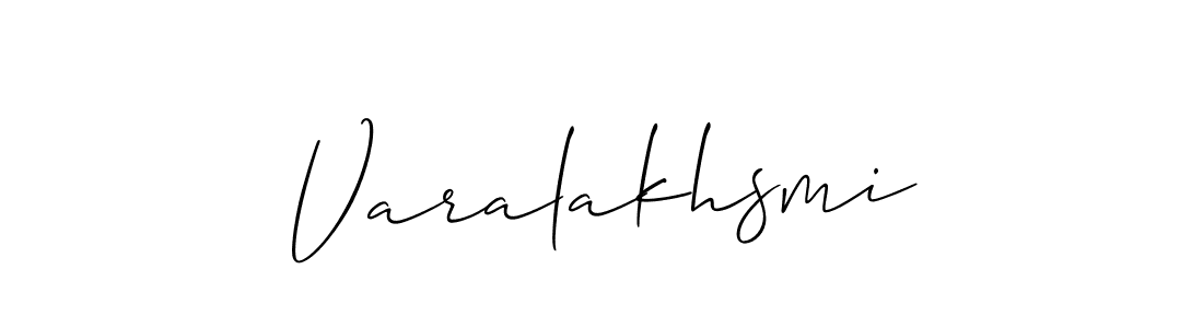 Also we have Varalakhsmi name is the best signature style. Create professional handwritten signature collection using Allison_Script autograph style. Varalakhsmi signature style 2 images and pictures png
