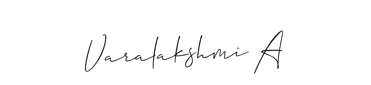 You can use this online signature creator to create a handwritten signature for the name Varalakshmi A. This is the best online autograph maker. Varalakshmi A signature style 2 images and pictures png