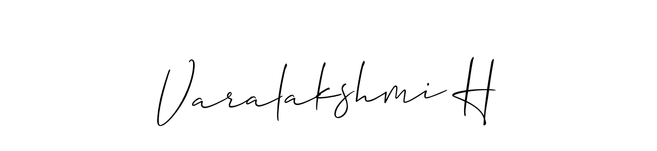 Make a short Varalakshmi H signature style. Manage your documents anywhere anytime using Allison_Script. Create and add eSignatures, submit forms, share and send files easily. Varalakshmi H signature style 2 images and pictures png