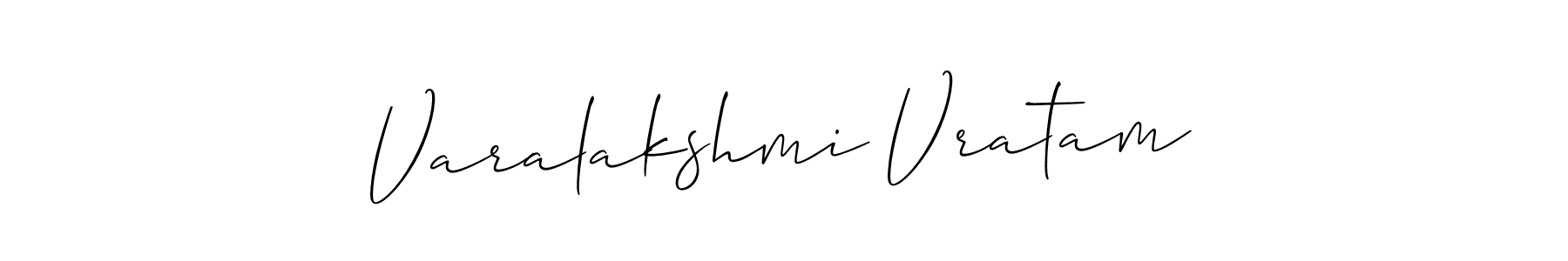 Also You can easily find your signature by using the search form. We will create Varalakshmi Vratam name handwritten signature images for you free of cost using Allison_Script sign style. Varalakshmi Vratam signature style 2 images and pictures png