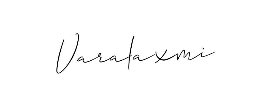 Create a beautiful signature design for name Varalaxmi. With this signature (Allison_Script) fonts, you can make a handwritten signature for free. Varalaxmi signature style 2 images and pictures png