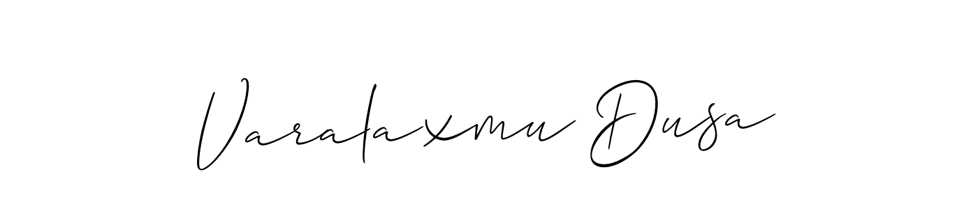 How to make Varalaxmu Dusa signature? Allison_Script is a professional autograph style. Create handwritten signature for Varalaxmu Dusa name. Varalaxmu Dusa signature style 2 images and pictures png