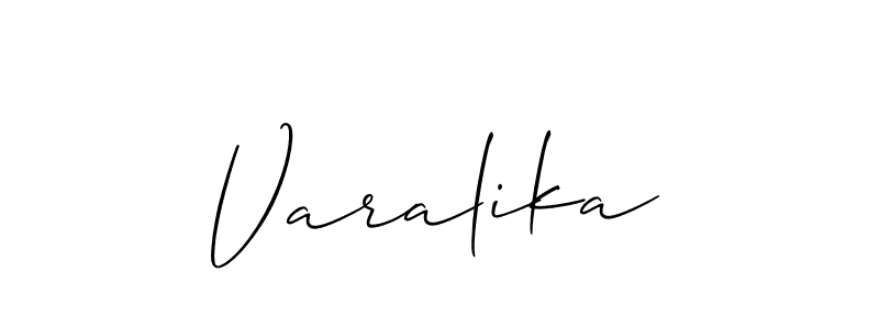 How to make Varalika signature? Allison_Script is a professional autograph style. Create handwritten signature for Varalika name. Varalika signature style 2 images and pictures png