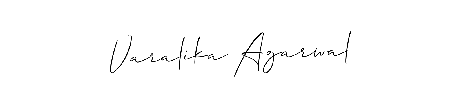 Design your own signature with our free online signature maker. With this signature software, you can create a handwritten (Allison_Script) signature for name Varalika Agarwal. Varalika Agarwal signature style 2 images and pictures png