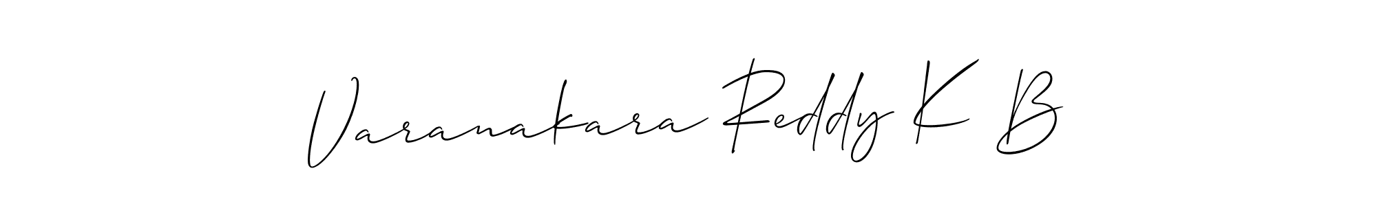 Also You can easily find your signature by using the search form. We will create Varanakara Reddy K B name handwritten signature images for you free of cost using Allison_Script sign style. Varanakara Reddy K B signature style 2 images and pictures png