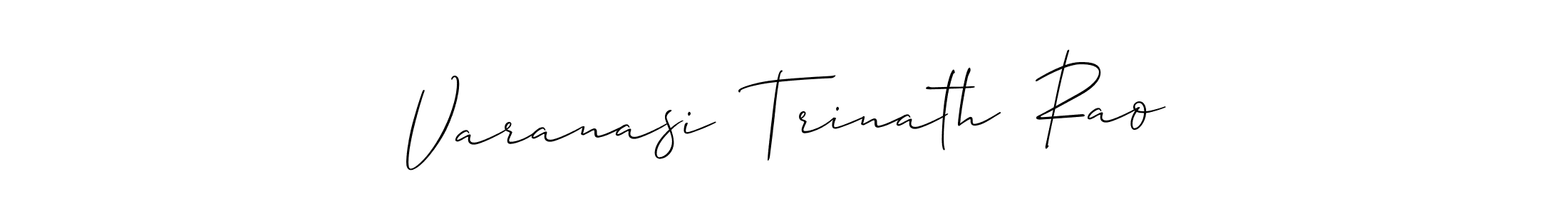 Allison_Script is a professional signature style that is perfect for those who want to add a touch of class to their signature. It is also a great choice for those who want to make their signature more unique. Get Varanasi  Trinath  Rao name to fancy signature for free. Varanasi  Trinath  Rao signature style 2 images and pictures png