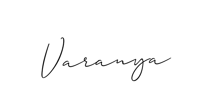 Best and Professional Signature Style for Varanya. Allison_Script Best Signature Style Collection. Varanya signature style 2 images and pictures png