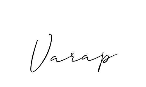 How to make Varap signature? Allison_Script is a professional autograph style. Create handwritten signature for Varap name. Varap signature style 2 images and pictures png