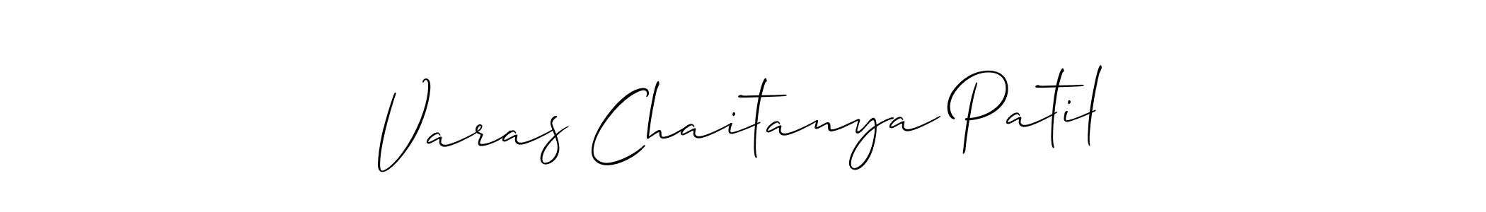 Varas Chaitanya Patil stylish signature style. Best Handwritten Sign (Allison_Script) for my name. Handwritten Signature Collection Ideas for my name Varas Chaitanya Patil. Varas Chaitanya Patil signature style 2 images and pictures png