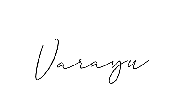 How to make Varayu name signature. Use Allison_Script style for creating short signs online. This is the latest handwritten sign. Varayu signature style 2 images and pictures png