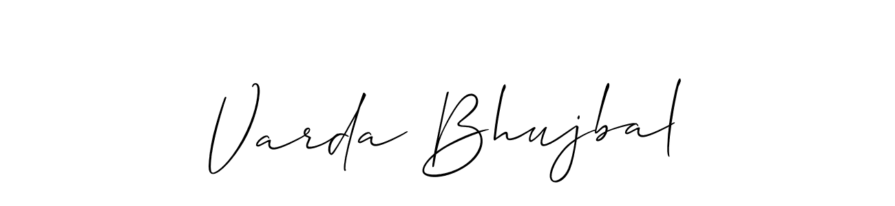 Similarly Allison_Script is the best handwritten signature design. Signature creator online .You can use it as an online autograph creator for name Varda Bhujbal. Varda Bhujbal signature style 2 images and pictures png