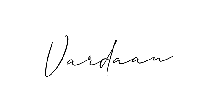 How to make Vardaan signature? Allison_Script is a professional autograph style. Create handwritten signature for Vardaan name. Vardaan signature style 2 images and pictures png