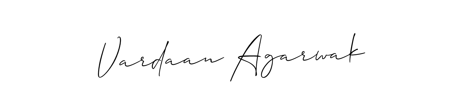 It looks lik you need a new signature style for name Vardaan Agarwak. Design unique handwritten (Allison_Script) signature with our free signature maker in just a few clicks. Vardaan Agarwak signature style 2 images and pictures png