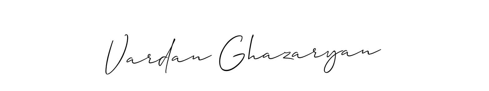 Create a beautiful signature design for name Vardan Ghazaryan. With this signature (Allison_Script) fonts, you can make a handwritten signature for free. Vardan Ghazaryan signature style 2 images and pictures png