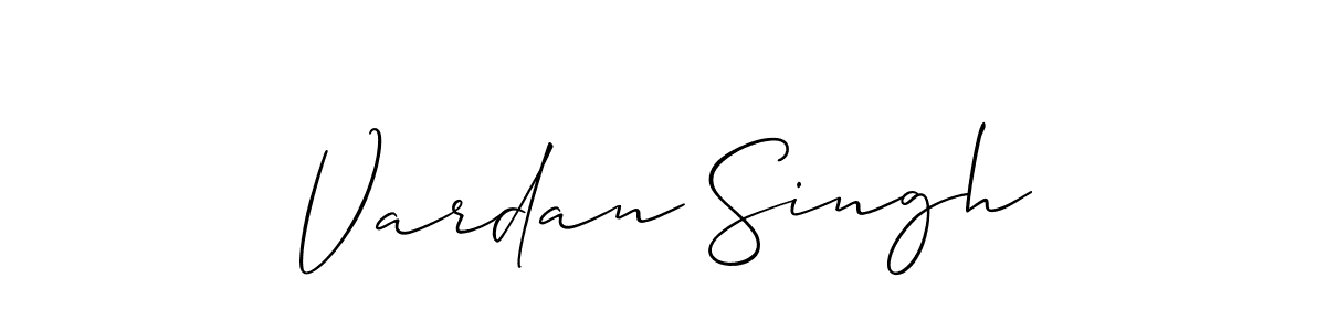 How to make Vardan Singh signature? Allison_Script is a professional autograph style. Create handwritten signature for Vardan Singh name. Vardan Singh signature style 2 images and pictures png