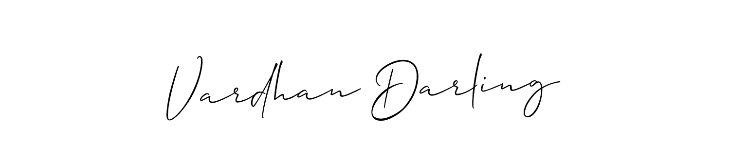 Make a beautiful signature design for name Vardhan Darling. With this signature (Allison_Script) style, you can create a handwritten signature for free. Vardhan Darling signature style 2 images and pictures png