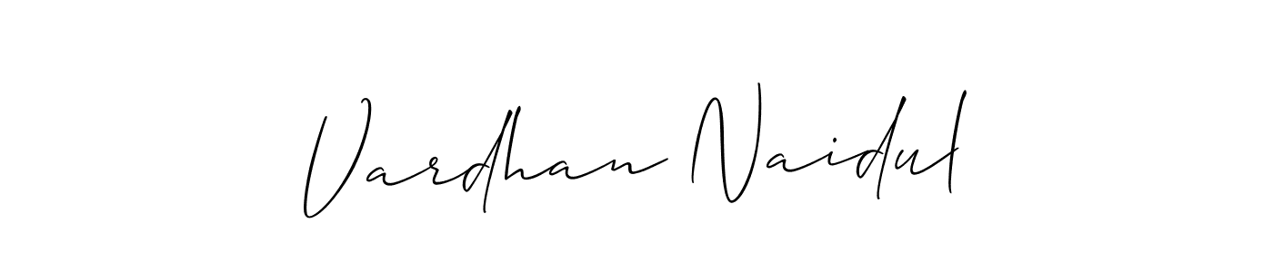 if you are searching for the best signature style for your name Vardhan Naidul. so please give up your signature search. here we have designed multiple signature styles  using Allison_Script. Vardhan Naidul signature style 2 images and pictures png