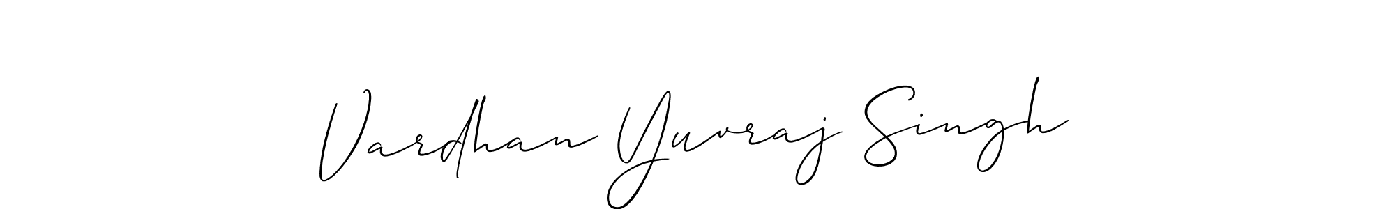 It looks lik you need a new signature style for name Vardhan Yuvraj Singh. Design unique handwritten (Allison_Script) signature with our free signature maker in just a few clicks. Vardhan Yuvraj Singh signature style 2 images and pictures png