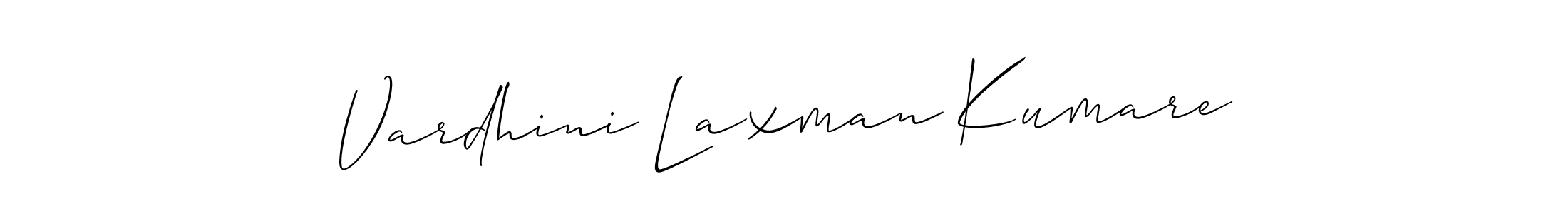 Design your own signature with our free online signature maker. With this signature software, you can create a handwritten (Allison_Script) signature for name Vardhini Laxman Kumare. Vardhini Laxman Kumare signature style 2 images and pictures png