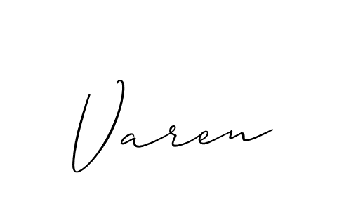 Varen stylish signature style. Best Handwritten Sign (Allison_Script) for my name. Handwritten Signature Collection Ideas for my name Varen. Varen signature style 2 images and pictures png