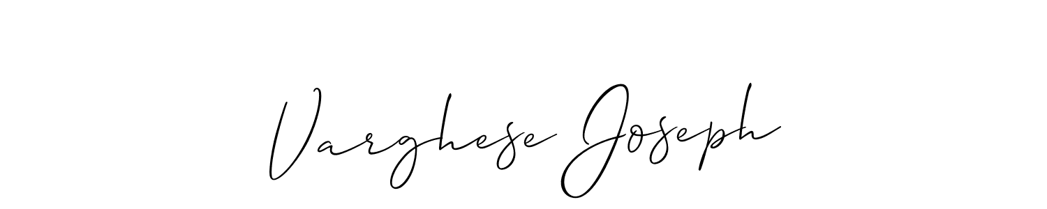 It looks lik you need a new signature style for name Varghese Joseph. Design unique handwritten (Allison_Script) signature with our free signature maker in just a few clicks. Varghese Joseph signature style 2 images and pictures png