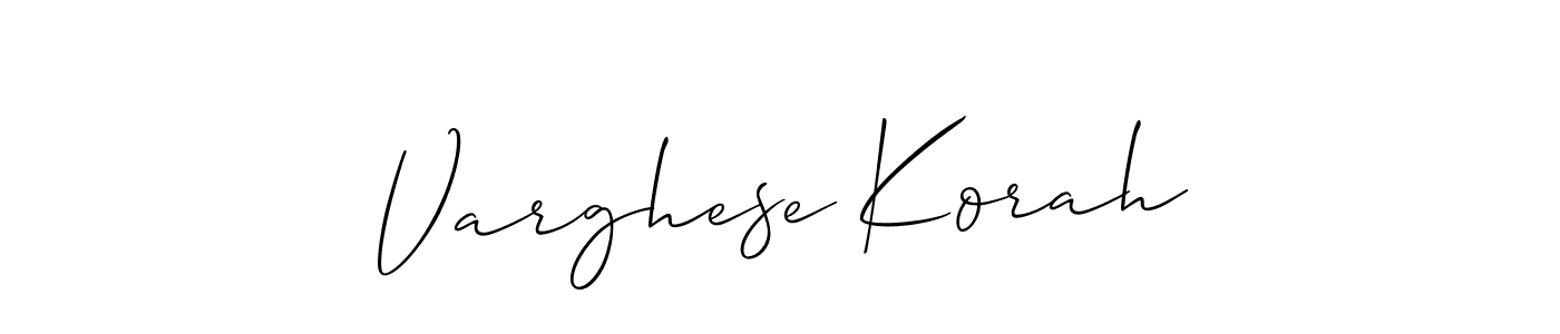 if you are searching for the best signature style for your name Varghese Korah. so please give up your signature search. here we have designed multiple signature styles  using Allison_Script. Varghese Korah signature style 2 images and pictures png