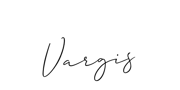 How to make Vargis signature? Allison_Script is a professional autograph style. Create handwritten signature for Vargis name. Vargis signature style 2 images and pictures png