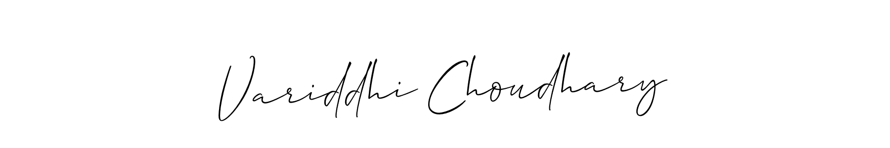 Design your own signature with our free online signature maker. With this signature software, you can create a handwritten (Allison_Script) signature for name Variddhi Choudhary. Variddhi Choudhary signature style 2 images and pictures png