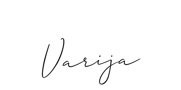 It looks lik you need a new signature style for name Varija. Design unique handwritten (Allison_Script) signature with our free signature maker in just a few clicks. Varija signature style 2 images and pictures png