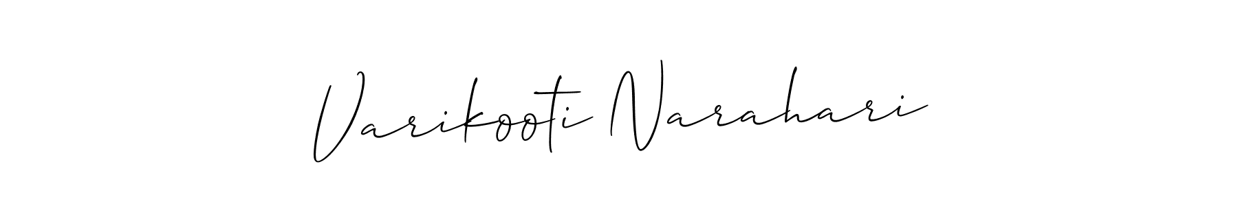 How to Draw Varikooti Narahari signature style? Allison_Script is a latest design signature styles for name Varikooti Narahari. Varikooti Narahari signature style 2 images and pictures png