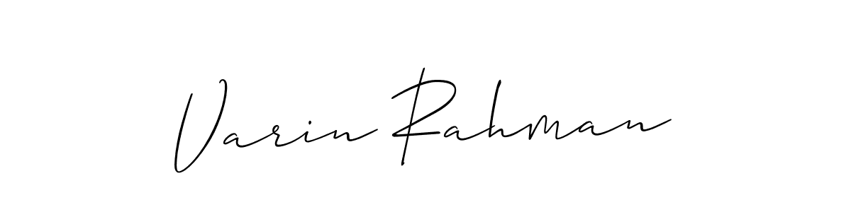 This is the best signature style for the Varin Rahman name. Also you like these signature font (Allison_Script). Mix name signature. Varin Rahman signature style 2 images and pictures png