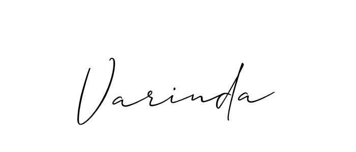 Design your own signature with our free online signature maker. With this signature software, you can create a handwritten (Allison_Script) signature for name Varinda. Varinda signature style 2 images and pictures png