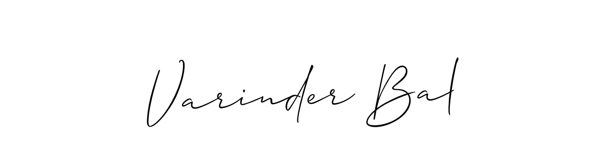 How to make Varinder Bal name signature. Use Allison_Script style for creating short signs online. This is the latest handwritten sign. Varinder Bal signature style 2 images and pictures png