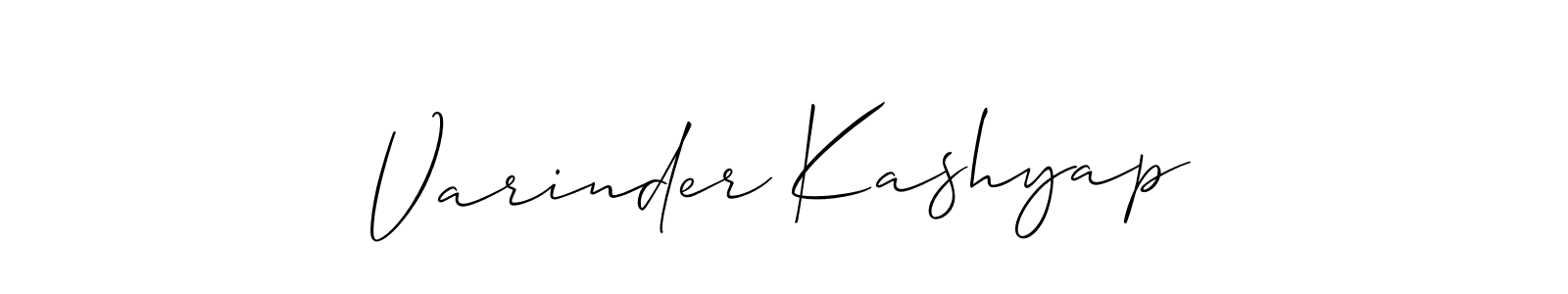 Make a beautiful signature design for name Varinder Kashyap. Use this online signature maker to create a handwritten signature for free. Varinder Kashyap signature style 2 images and pictures png