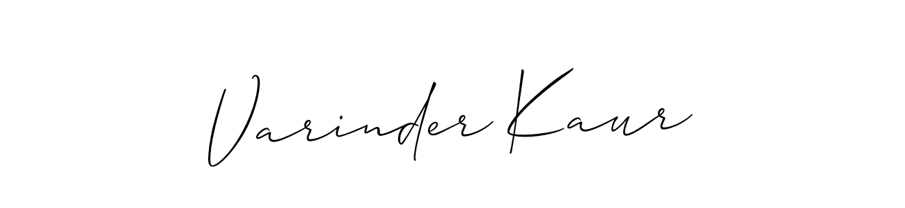 Also we have Varinder Kaur name is the best signature style. Create professional handwritten signature collection using Allison_Script autograph style. Varinder Kaur signature style 2 images and pictures png