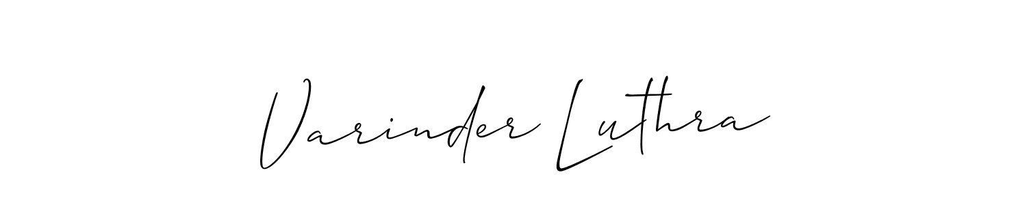 You should practise on your own different ways (Allison_Script) to write your name (Varinder Luthra) in signature. don't let someone else do it for you. Varinder Luthra signature style 2 images and pictures png